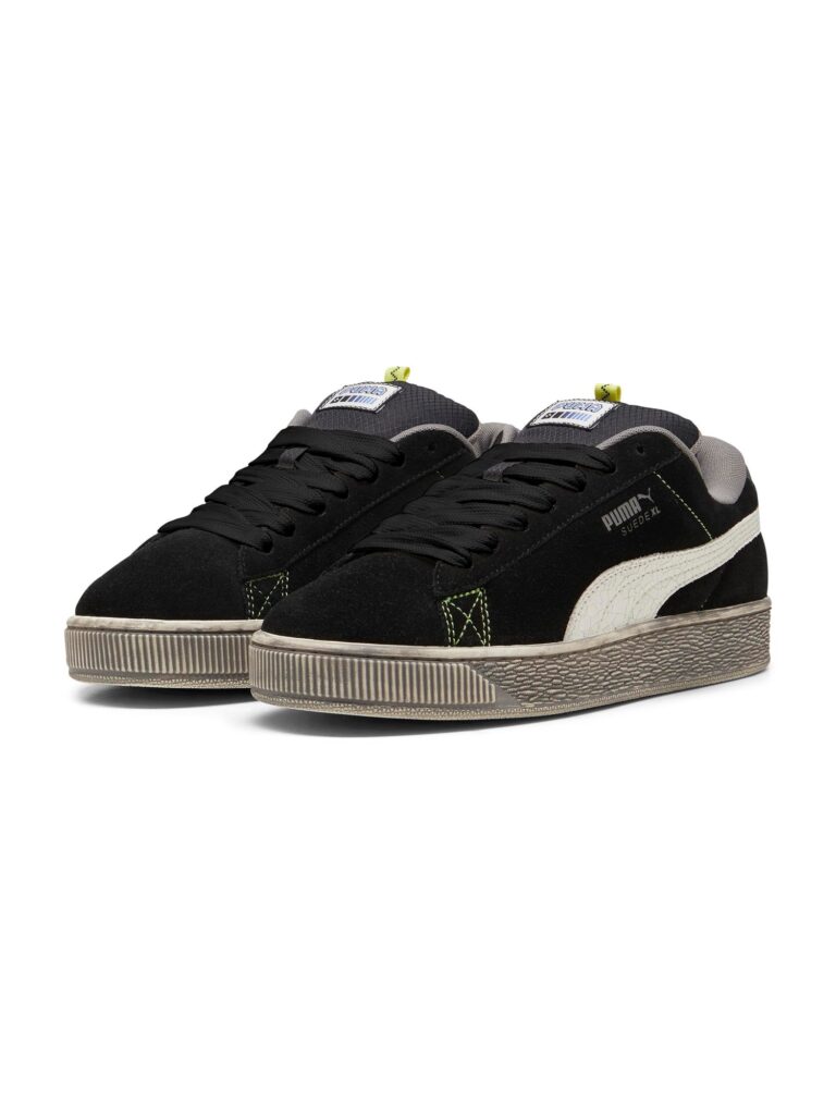 PUMA Sneaker low 'Suede'  gri / negru / alb