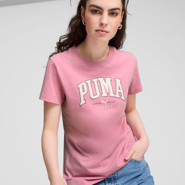 PUMA Tricou 'Squad'  roz deschis / negru / alb