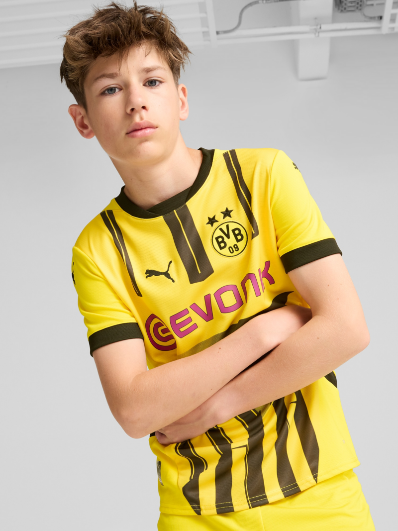 PUMA Tricou funcțional 'BVB Cup'  galben / lila / negru