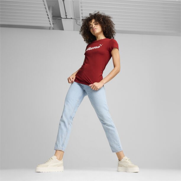 PUMA Tricou funcțional 'Ess+'  rubiniu / alb preţ