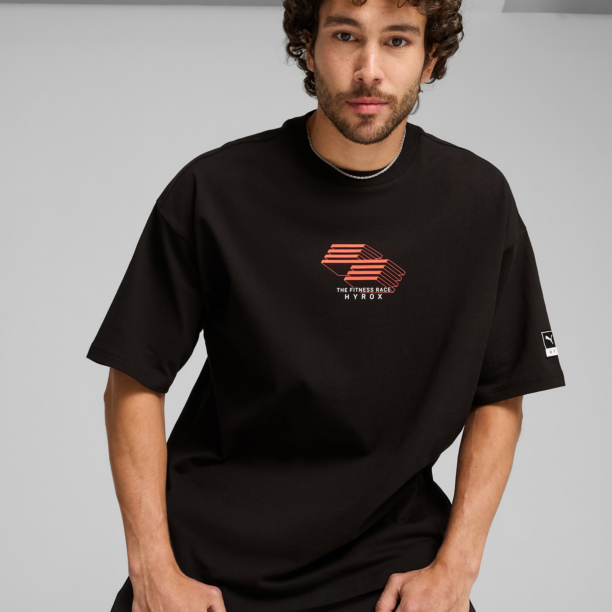 PUMA Tricou funcțional 'HYROX x PUMA'  roșu / negru / alb