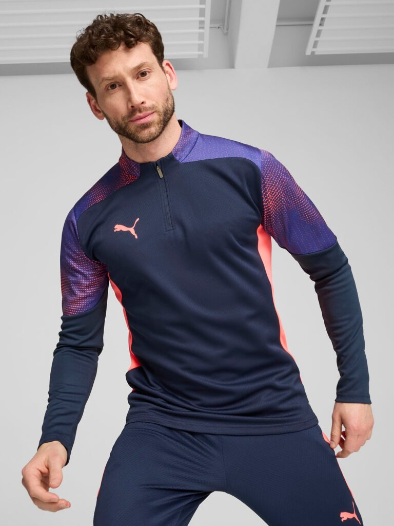 PUMA Tricou funcțional 'IndividualFINAL'  bleumarin / albastru violet / roz pitaya