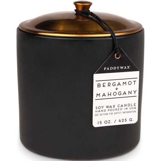 Paddywax lumanare parfumata de soia Bergamot & Mahogony 425 g