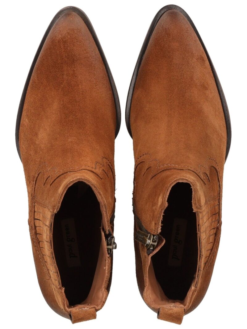 Original Paul Green Botine  maro caramel