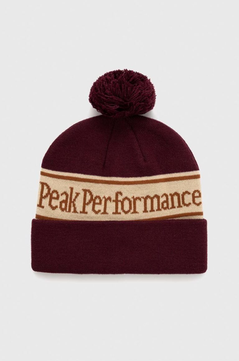 Peak Performance caciula culoarea bordo