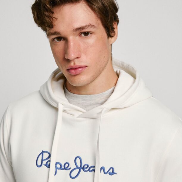 Preţ Pepe Jeans Bluză de molton 'New Joe'  bleumarin / alb