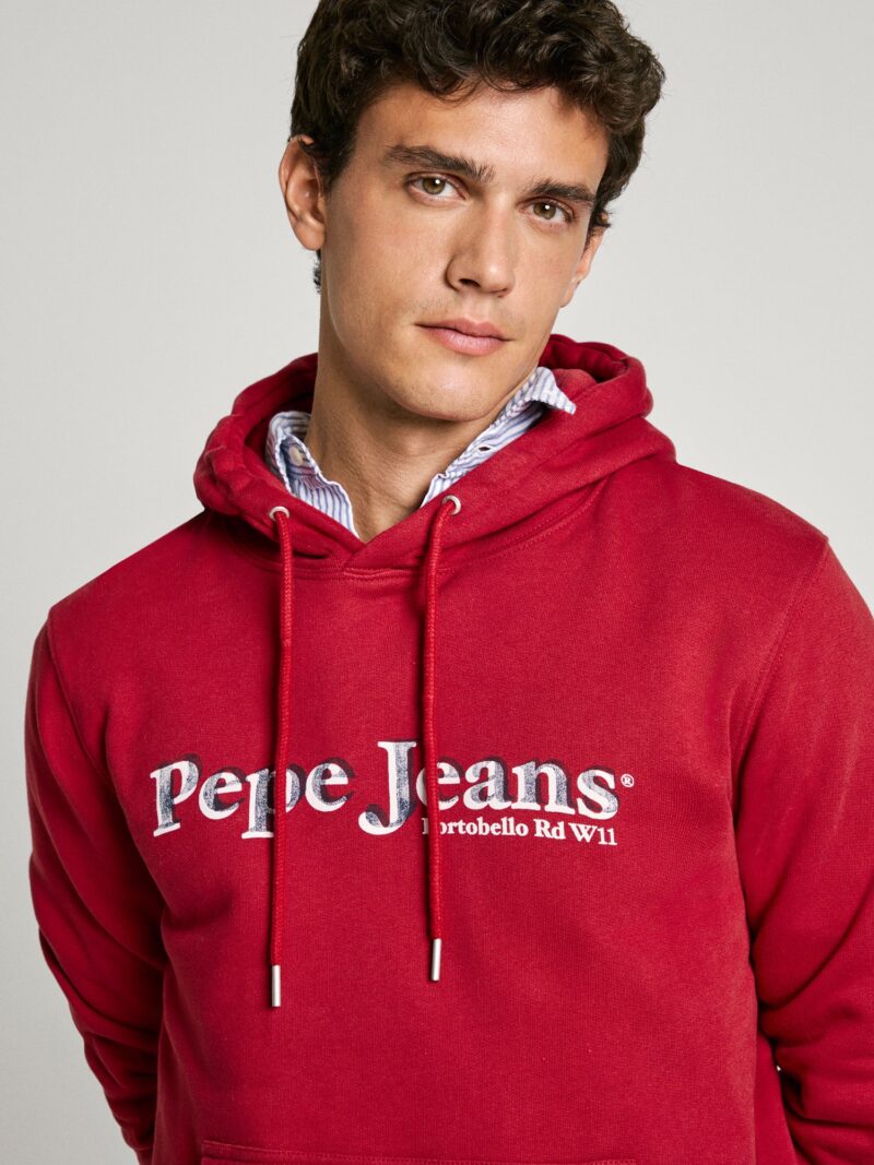 Original Pepe Jeans Bluză de molton 'SOMERS'  albastru marin / roșu / alb