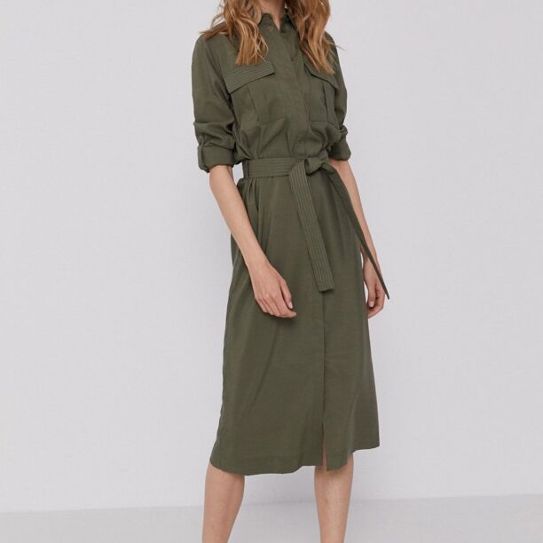 Pepe Jeans Rochie Isabella culoarea verde