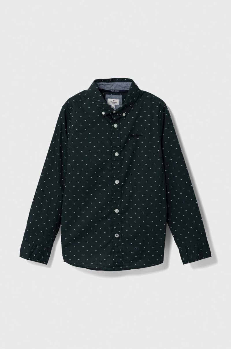 Pepe Jeans camasa de bumbac pentru copii culoarea verde