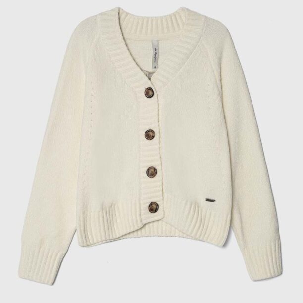 Pepe Jeans cardigan copii culoarea bej