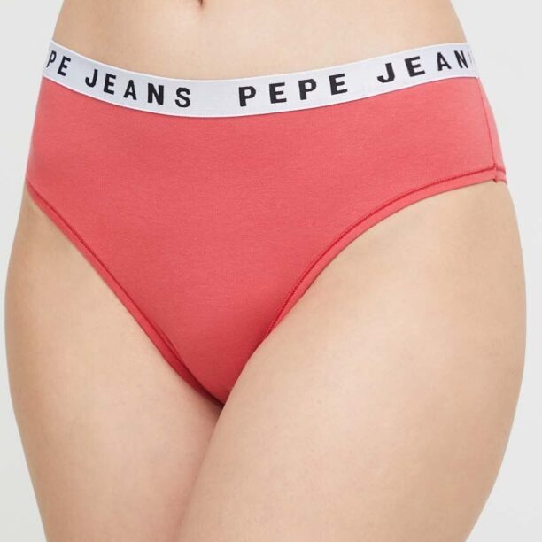 Pepe Jeans chiloti brazilieni Solid Brazilian culoarea rosu