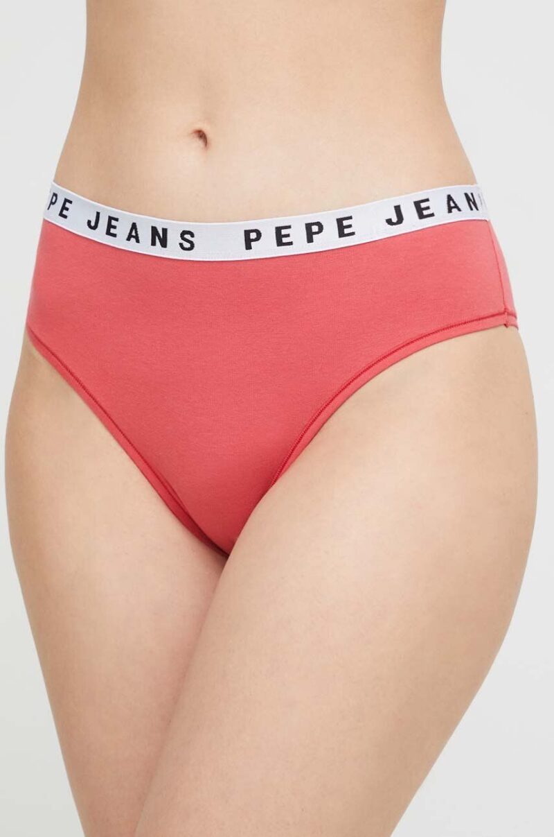 Pepe Jeans chiloti brazilieni Solid Brazilian culoarea rosu