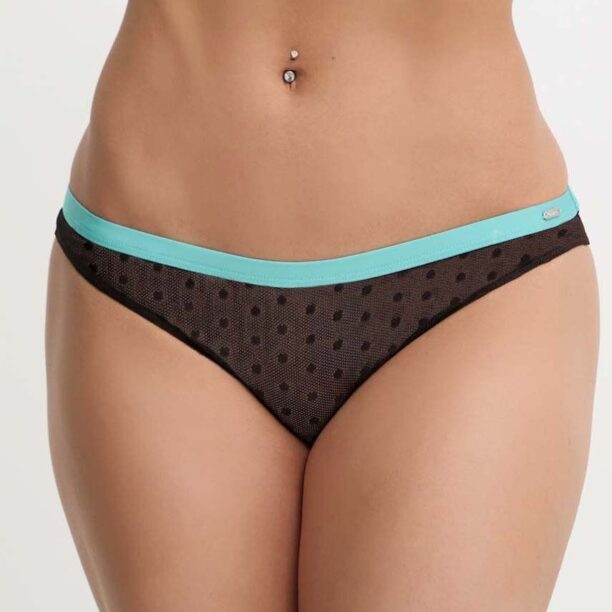 Pepe Jeans chiloti de baie DOT MESH BIKINI culoarea negru