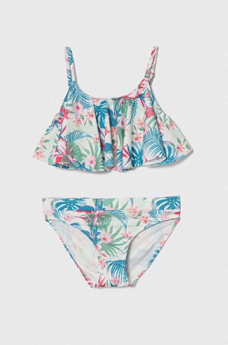 Pepe Jeans costum de baie pentru copii din două piese HIBISCUS BIKINI SET