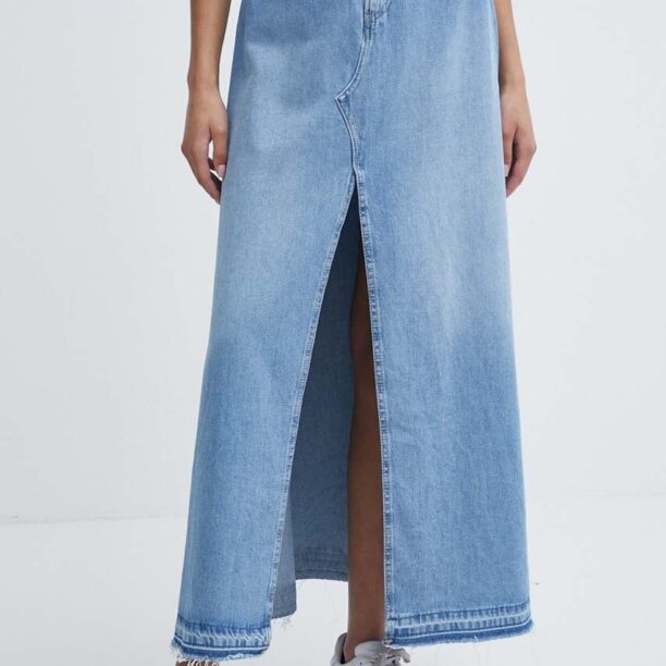 Pepe Jeans fusta jeans MAXI SKIRT HW SKY REG maxi