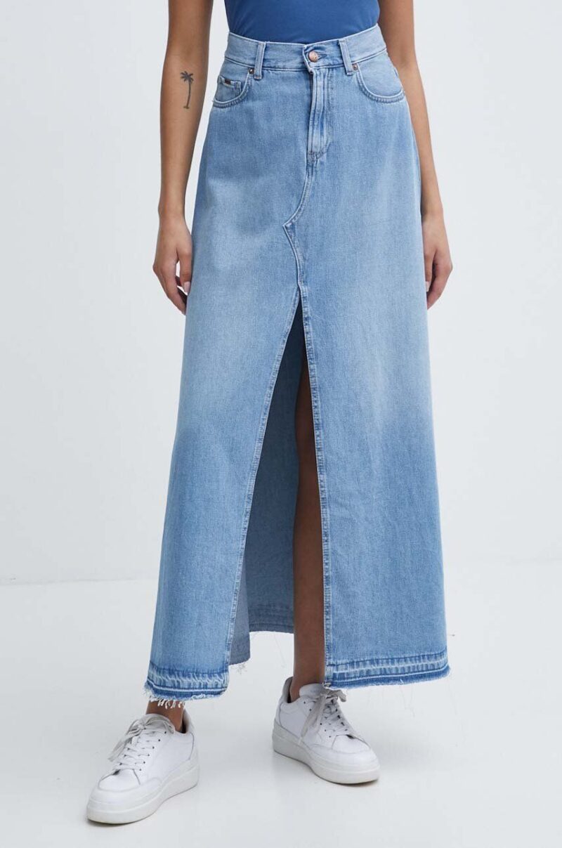 Pepe Jeans fusta jeans MAXI SKIRT HW SKY REG maxi