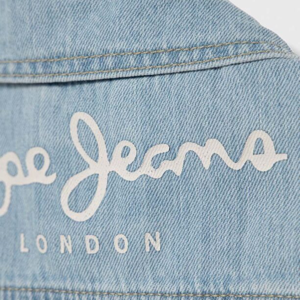 Pepe Jeans geaca de blugi din bumbac ISA JACKET JR preţ