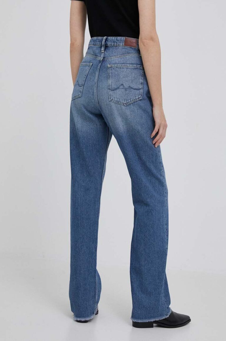 Pepe Jeans jeansi femei high waist preţ