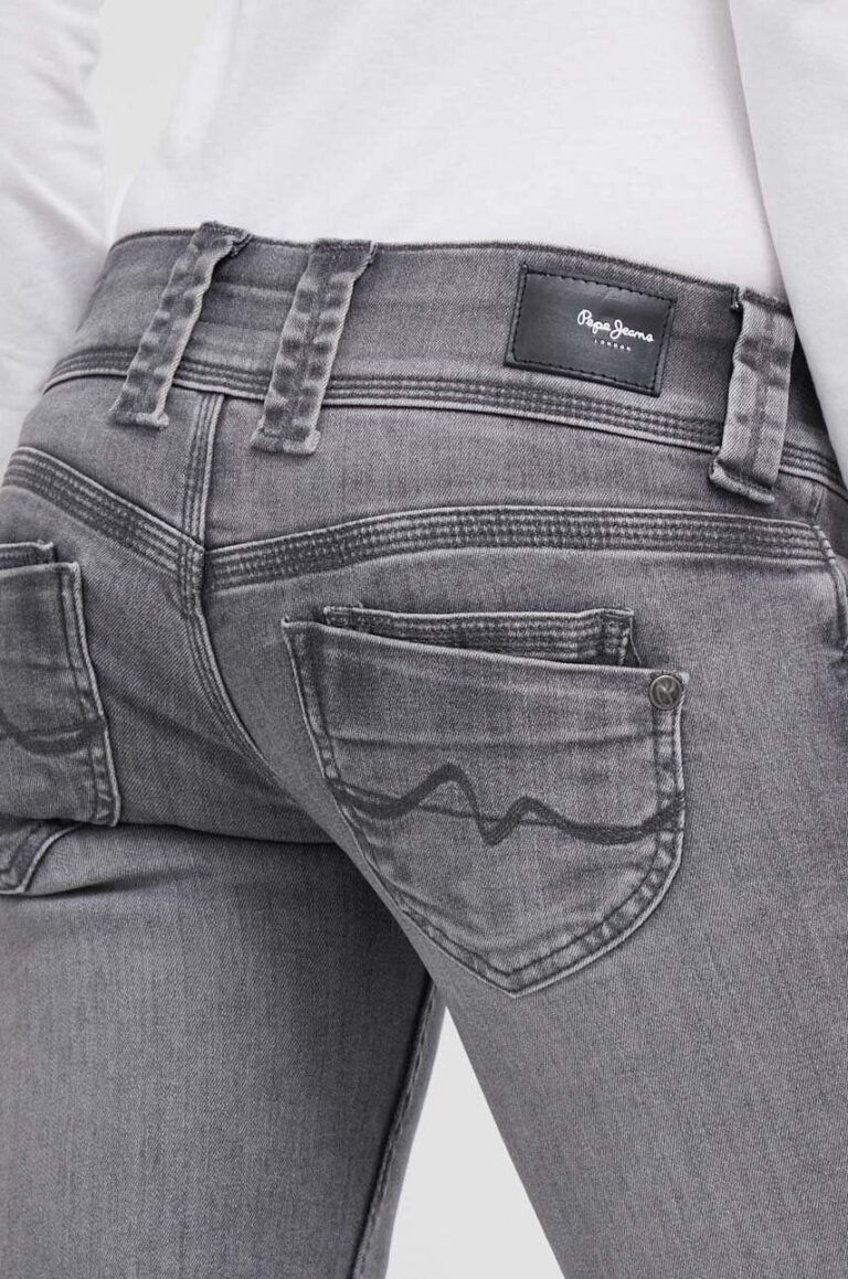 Pepe Jeans jeansi femei high waist preţ