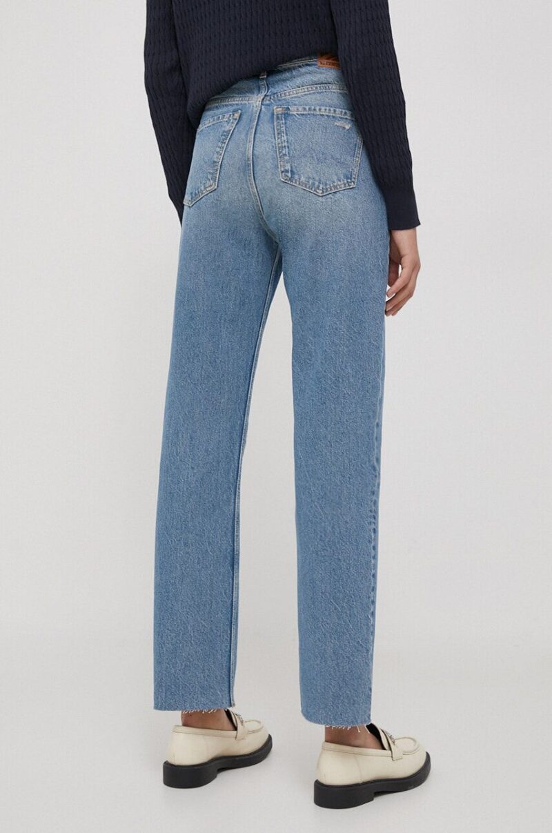 Pepe Jeans jeansi femei high waist preţ