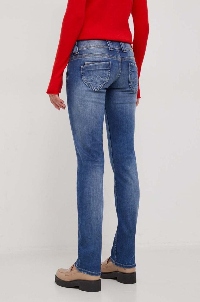 Pepe Jeans jeansi femei high waist preţ