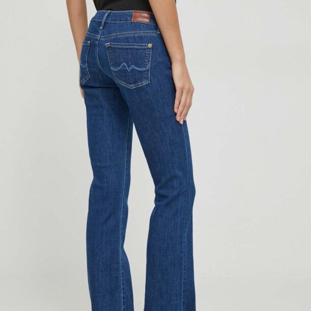 Pepe Jeans jeansi femei high waist preţ