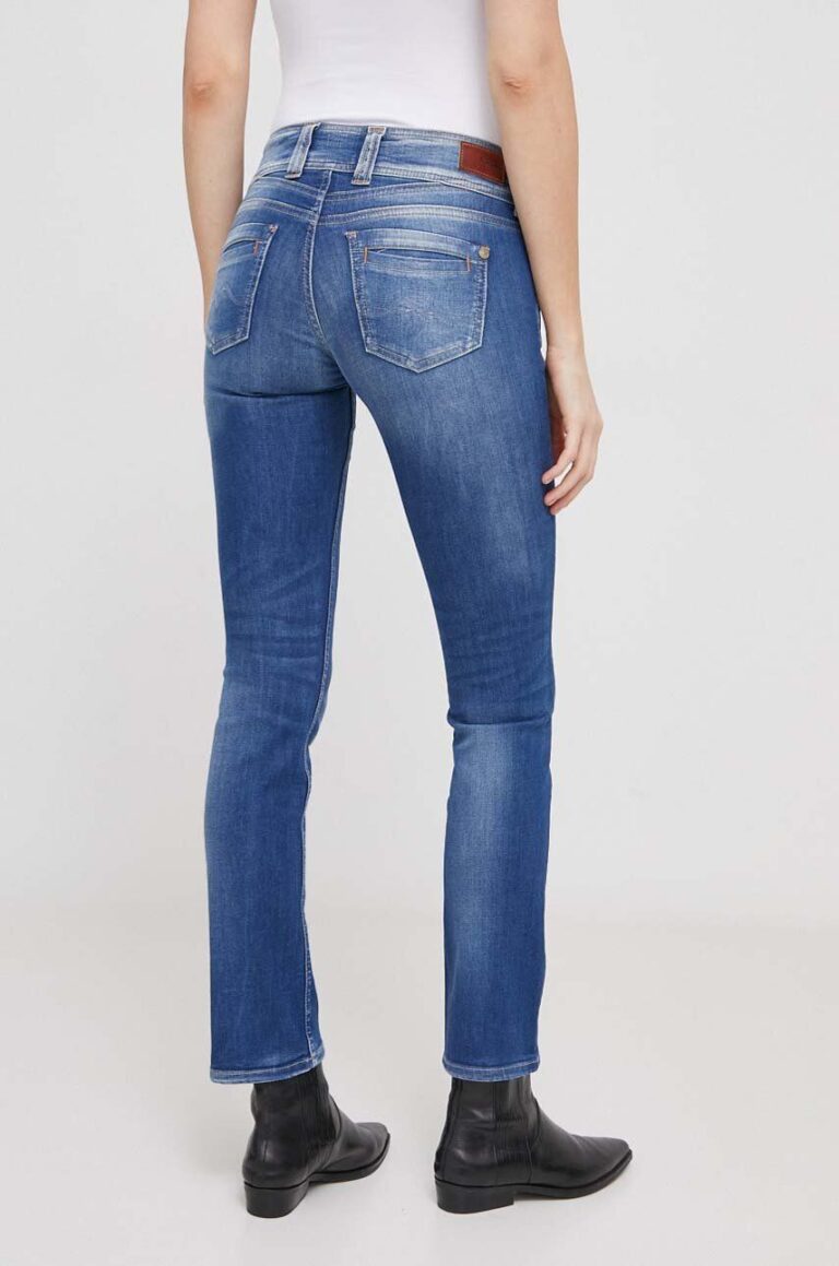 Pepe Jeans jeansi femei high waist preţ