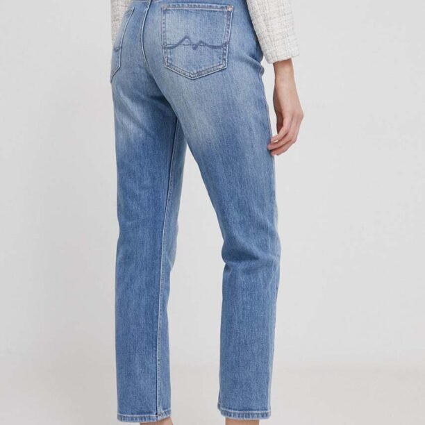 Pepe Jeans jeansi femei high waist preţ