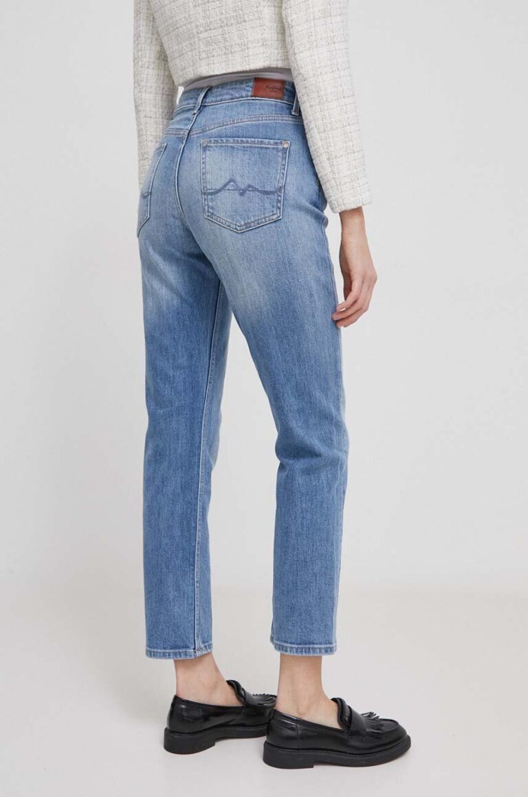 Pepe Jeans jeansi femei high waist preţ