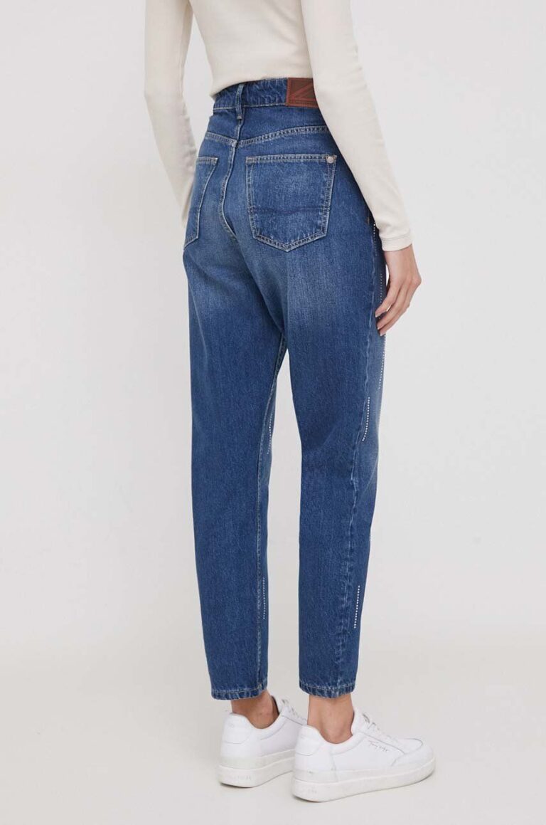 Pepe Jeans jeansi femei high waist preţ