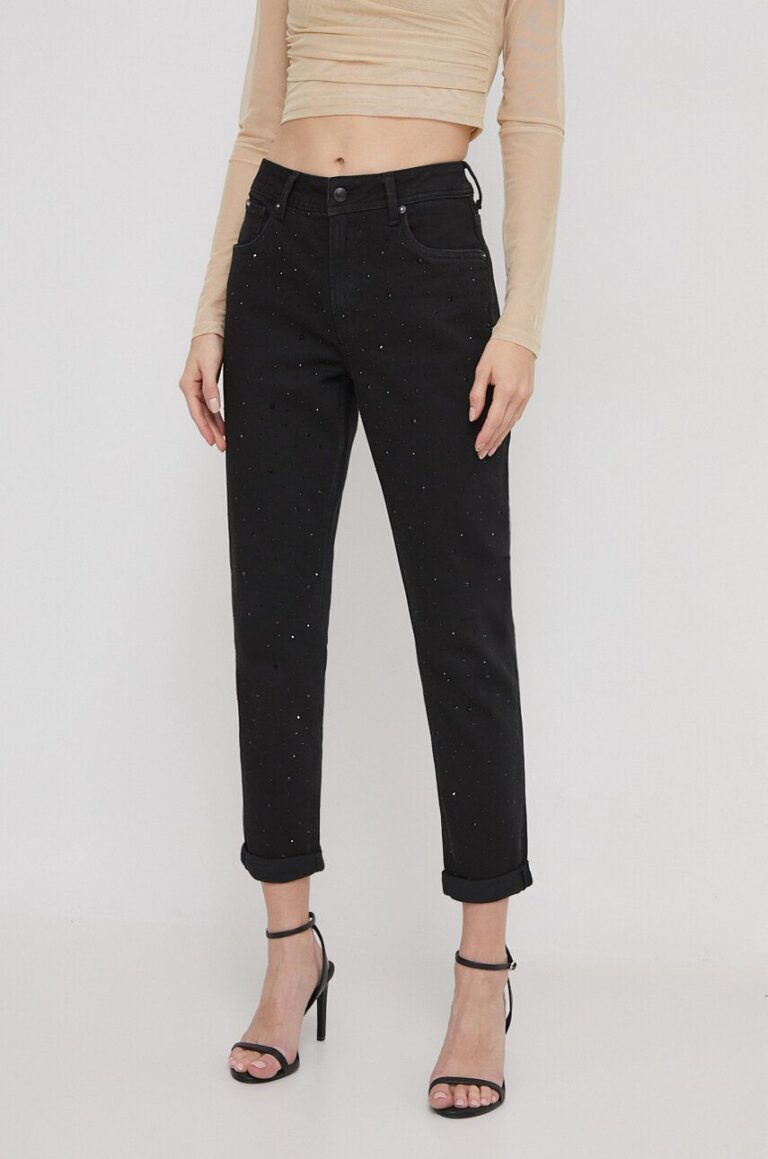 Pepe Jeans jeansi femei high waist preţ