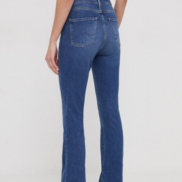 Pepe Jeans jeansi femei high waist preţ