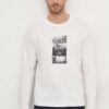 Pepe Jeans longsleeve din bumbac CHARLIE culoarea bej