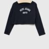 Pepe Jeans longsleeve din bumbac pentru copii Paullete culoarea albastru marin