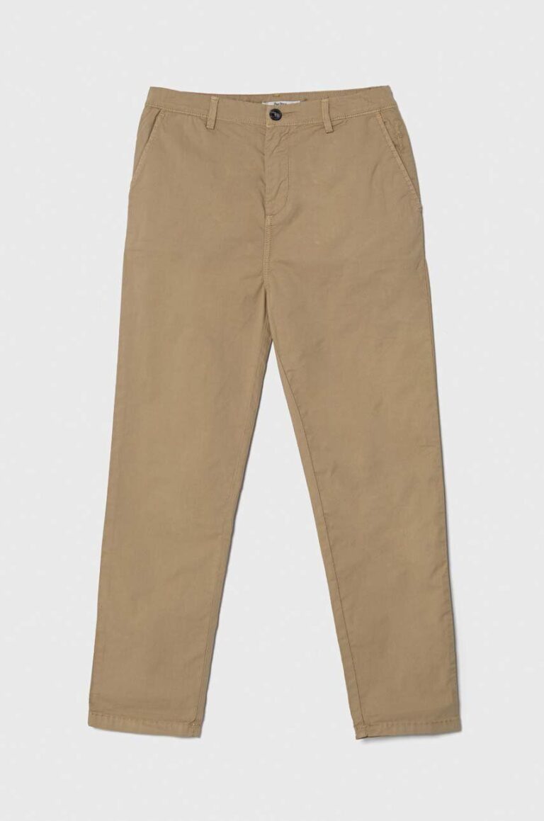 Pepe Jeans pantaloni copii THEODORE culoarea bej