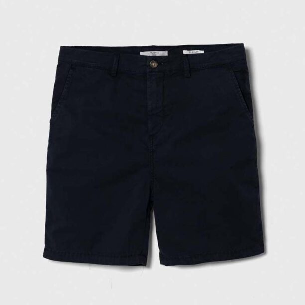 Pepe Jeans pantaloni scurti copii THEODORE SHORT culoarea albastru marin