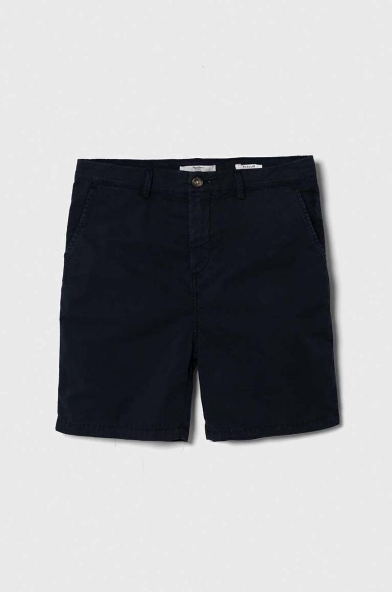 Pepe Jeans pantaloni scurti copii THEODORE SHORT culoarea albastru marin