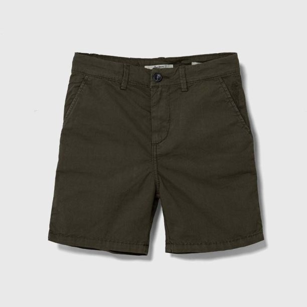 Pepe Jeans pantaloni scurti copii THEODORE SHORT culoarea verde