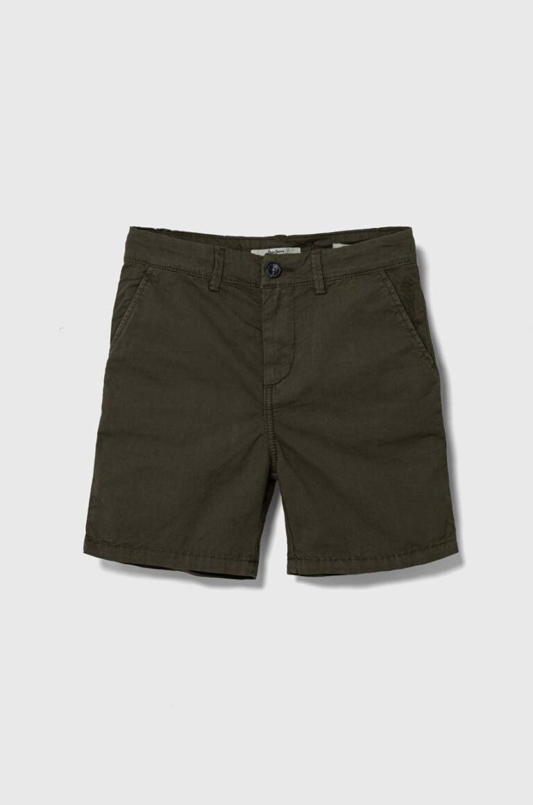 Pepe Jeans pantaloni scurti copii THEODORE SHORT culoarea verde