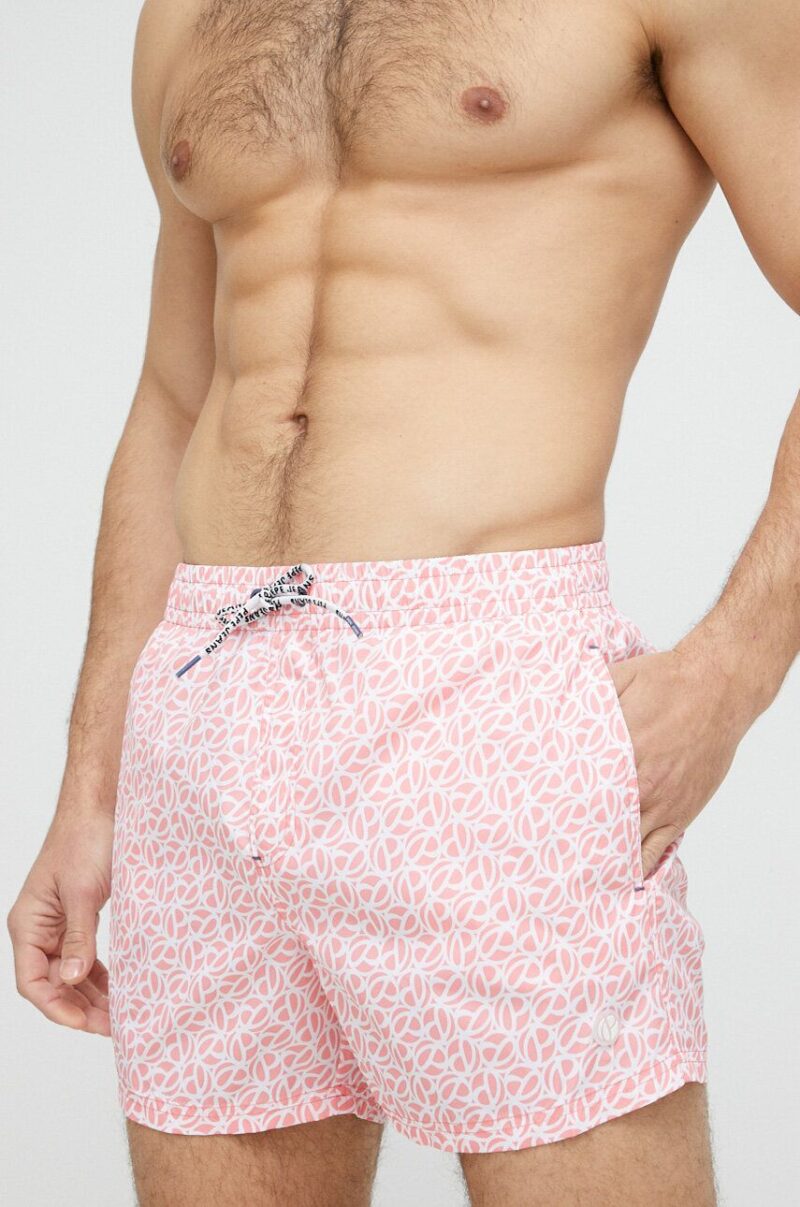 Pepe Jeans pantaloni scurti de baie Ferdi culoarea portocaliu