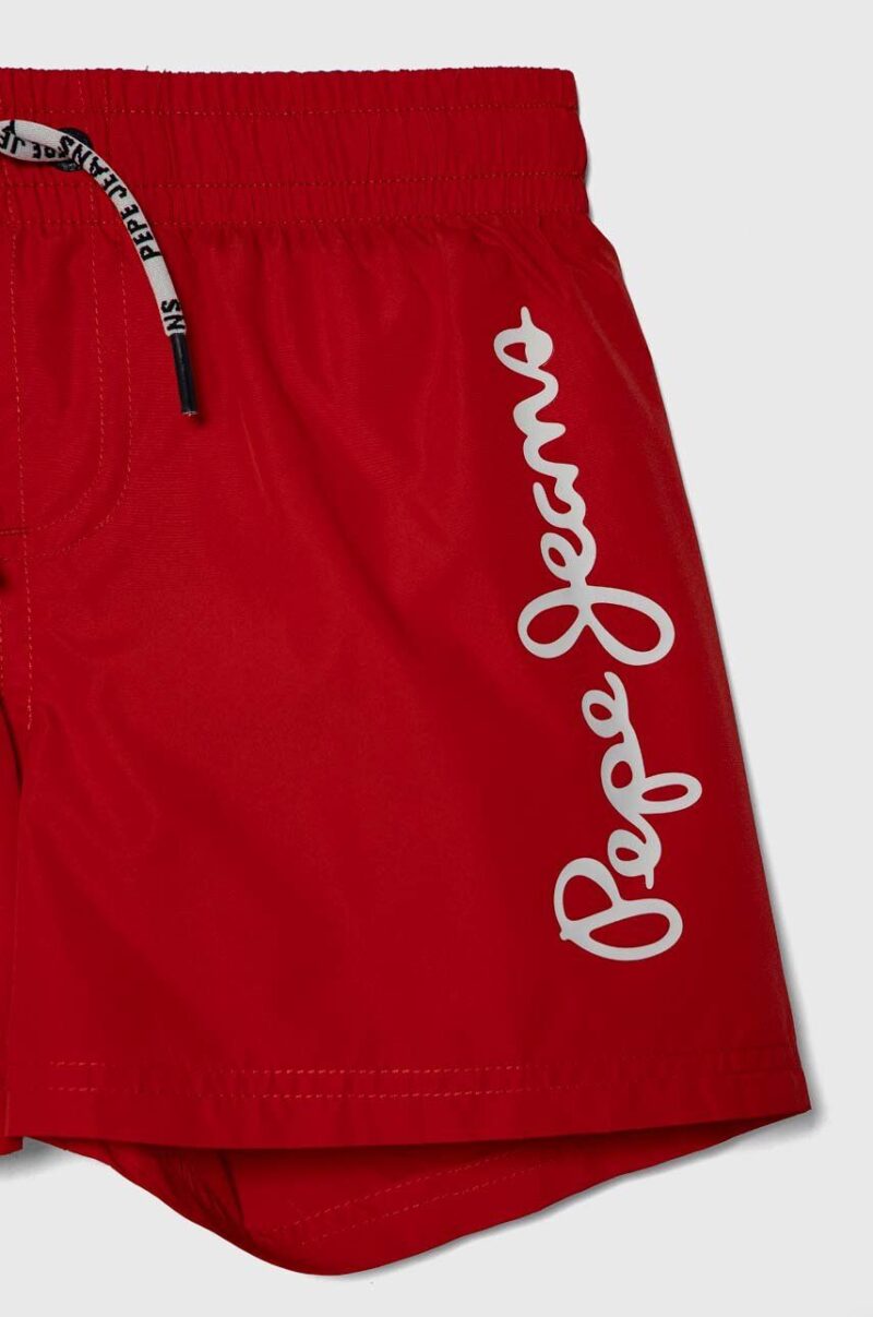 Pepe Jeans pantaloni scurti de baie copii LOGO SWIMSHORT culoarea rosu preţ