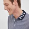 Pepe Jeans polo de bumbac Fabrice D culoarea albastru marin