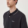 Pepe Jeans polo de bumbac Hans culoarea negru