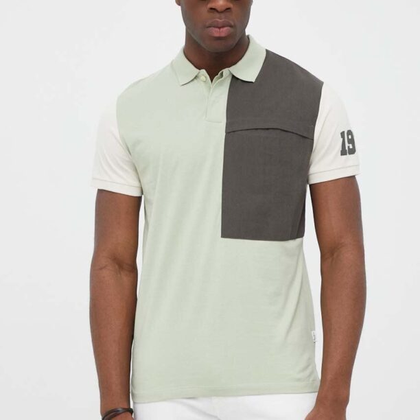 Pepe Jeans polo de bumbac Lambert culoarea verde