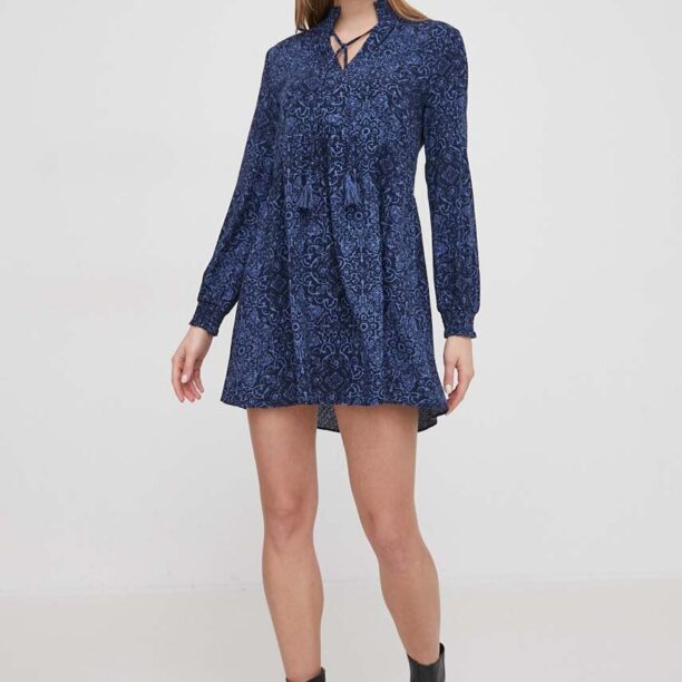 Pepe Jeans rochie culoarea albastru marin