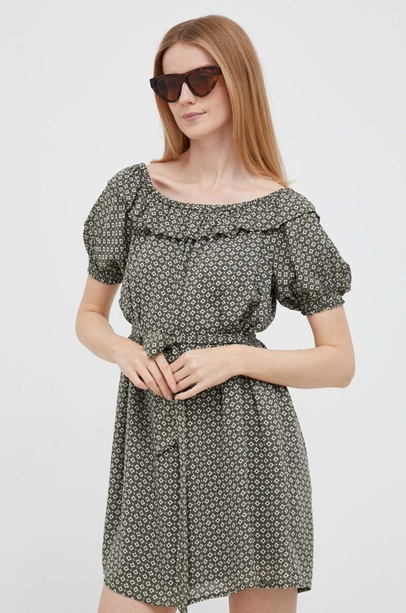 Pepe Jeans rochie culoarea verde