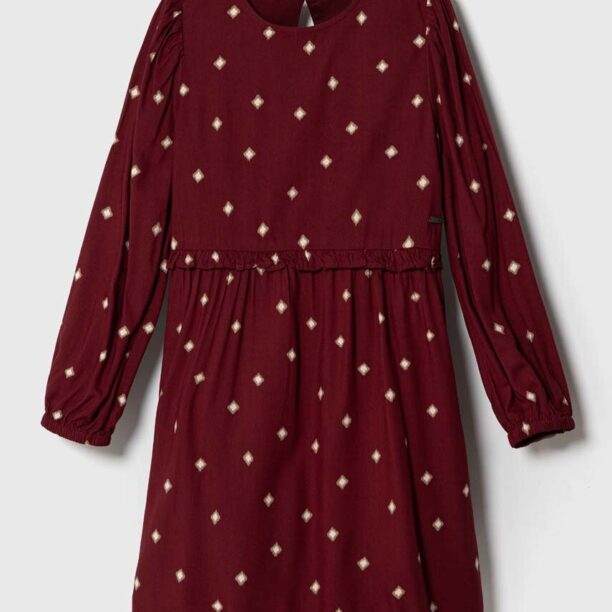 Pepe Jeans rochie fete culoarea bordo