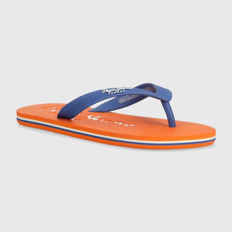 Pepe Jeans slapi copii BAY BEACH BASIC B culoarea portocaliu