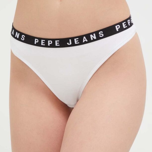 Pepe Jeans tanga culoarea alb