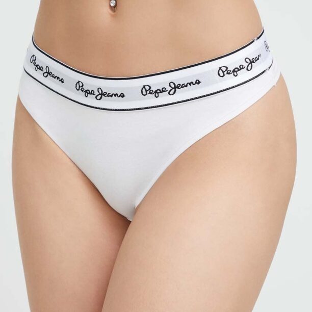 Pepe Jeans tanga culoarea alb